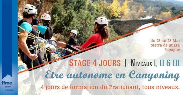 Formation au canyoning, 4 jours